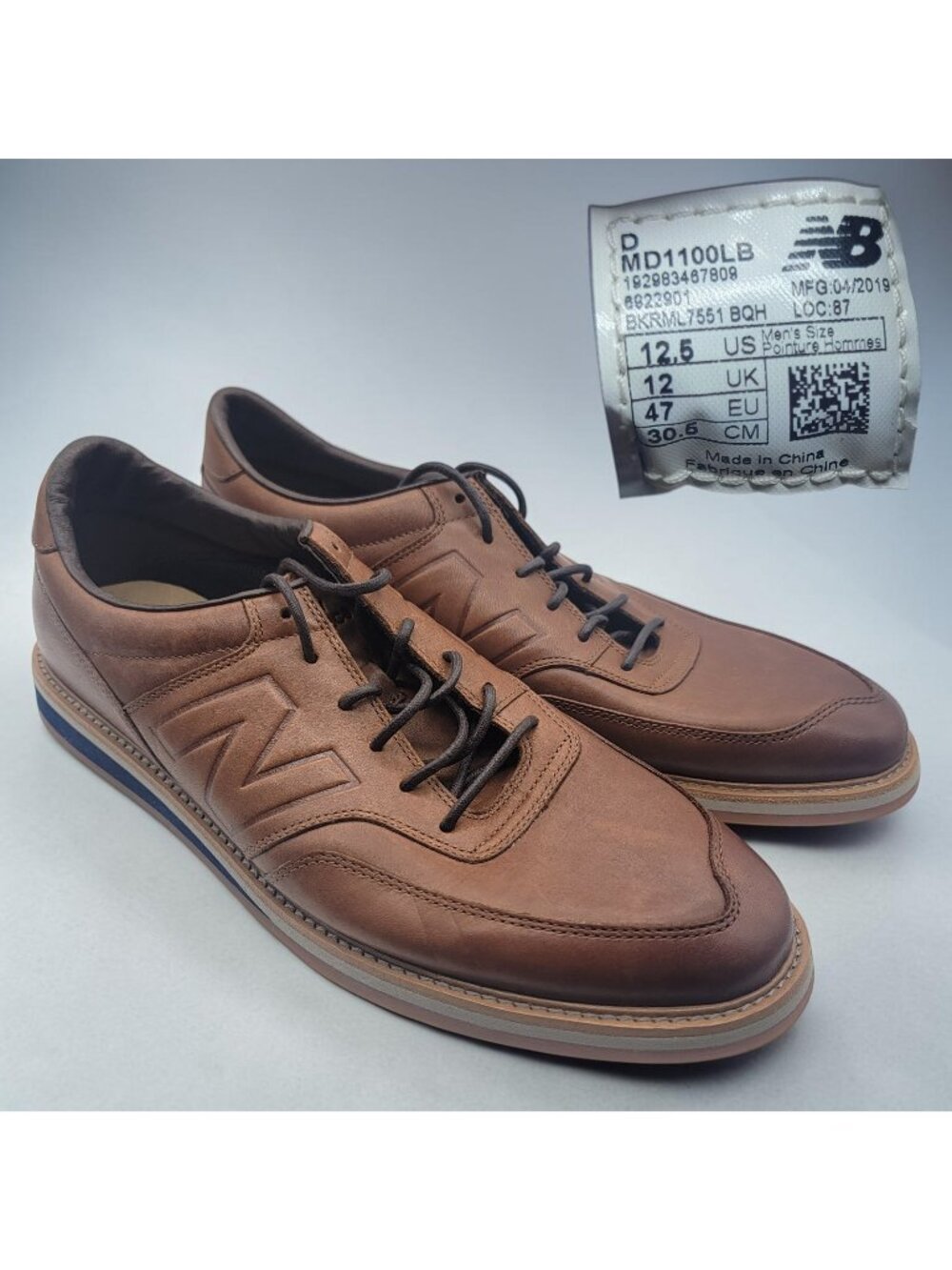 New Balance 1100 Men’s Size 12.5 D Brown Casual Dress Oxford Shoes MD1100LB